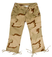 [ Womens Desert Camouflage Capri Pants ]