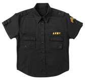 [ Women's Army Fatigue Shirts Black ]