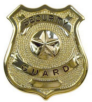 Security Guard Badges - Gold Tone
