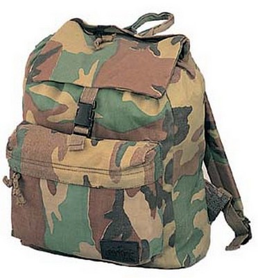 [ Camouflage Canvas Day Pack - r ]