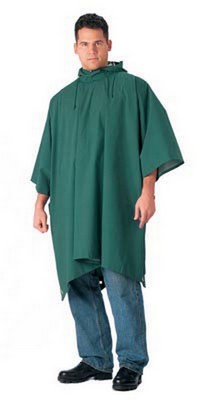 [ Rain Poncho Deluxe Green PVC R ]
