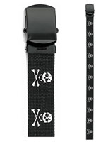[ Pirate Belts Skull/Crossbones Web Belt 54 inch ]