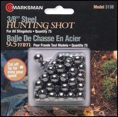 Slingshot Ammo Marksman 38 Steel Shots