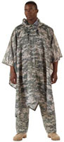 [ Military Rain Ponchos Digital Camouflage Nylon ]