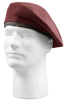 [ Military Berets Inspection Ready Beret Maroon ]