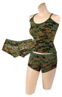 [ Women's Woodland Digital Camo Booty Shorts ]