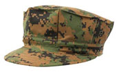 [ Marines Fatigue Caps Woodland Digital Camo ]