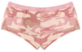 [ Pink Camo Women's Booty Shorts ]