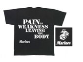 [ Marines T-Shirts Pain is Weakness Leaving the Body Shirt 2XL ]