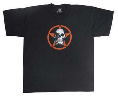 Kids Military Shirts Kids Skull in Red Star T-Shirt