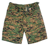 [ Woodland Digital Camo Combat Shorts 2XL ]