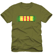 [ Retro Military Vietnam Ribbon Logo T-Shirt 3XL ]