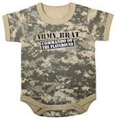 [ Baby's Camo Onesies Digital Camo Army Brat ]