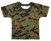 [ Infant's Camo Shirt Woodland Digital Camo ]