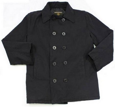 [ Vintage Military Peacoats Blac ]