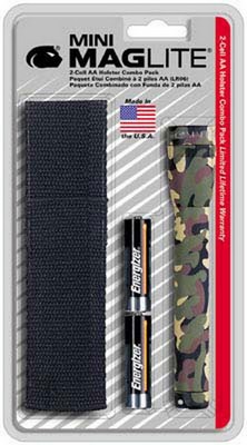 Camouflage Maglite Flashlights - Mini Maglite with Holster Pack