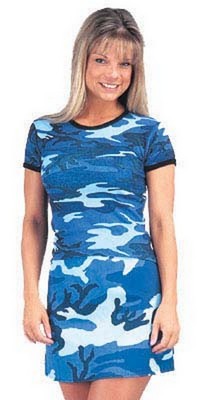 [ Womens Camo T-Shirts - Blue Ca ]