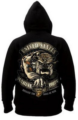 [ Military Hoodies USMC Bulldog  ]