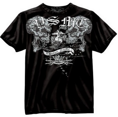 Vintage USMC Raging Skulls Shirt 2XL
