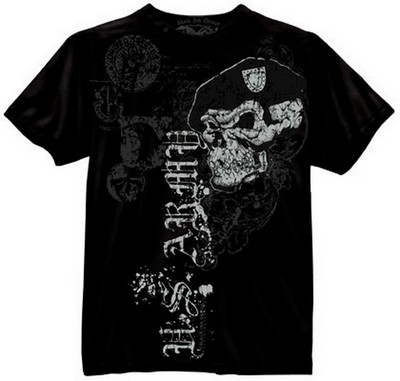[ US Army Skull Beret Graphic T- ]