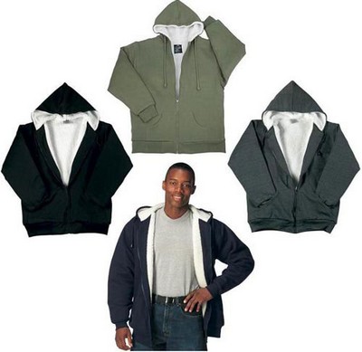 sherpa lined sweatjacket
