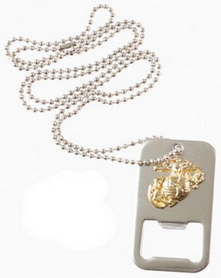 [ USMC Military Dog Tag Bottle O ]