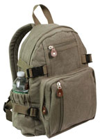 [ Vintage Backpacks Olive Drab Mini Pack ]