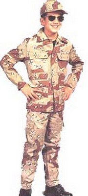 Kids Desert Camouflage Pants - Boys Fatigues (BDU)