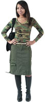 Womens Camouflage Skirts Olive Drab Skirt