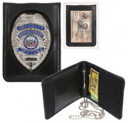 Police/Security Neck Id/Badge Holder Leather