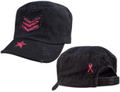 Womens Military Caps Womens Sargeant Cap Help Fight Breast Cancer