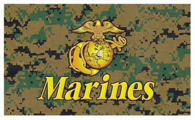 US Marines Flags Woodland Digital Camo 3X5 Ft