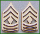 First Sergeant Polished Gold Rank Emblems