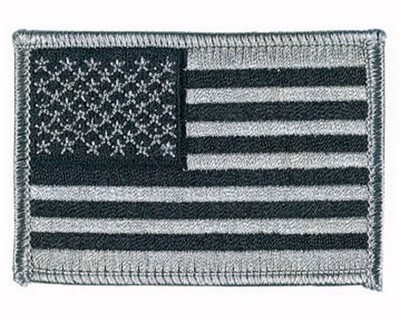 American Flag Embroidery Patch Black And Grey