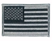 American Flag Embroidery Patch Black And Grey