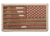 Reverse U.S. Flag Patch Multicam Hook Back Patch