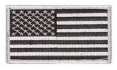 Silver/Black American Flag Patch Easy On/Off