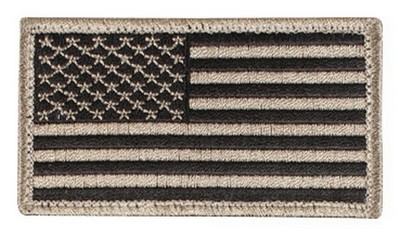 Khaki American Flag Patch Easy On/Off