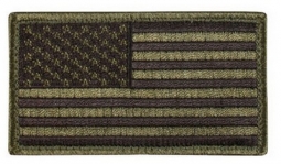 Olive American Flag Patch Easy On/Off