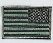 Subdued Reverse US Flag Patches 2X3