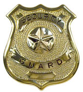 Security Guard Badges - Gold Tone