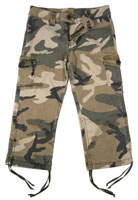Girls Camouflage Capris Girls Subdued Camo Capri Pants