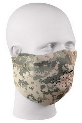 Digital Camo Neoprene Half Mask Reversible
