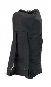 Military Style Duffle Bags - Black Canvas Duffles