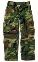 Kids Camouflage Cargo Pants Woodland Camouflage Vintage Cargos