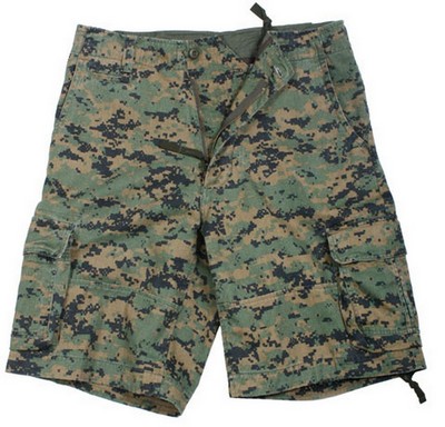 Vintage Military Infantry Utility Shorts Woodland Digital Camo 3XL