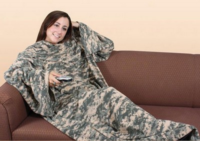 Camo Or Military Cuddle Blanket With Arms