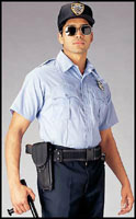 Police Uniform Shirts - Light Blue Short Sleeve