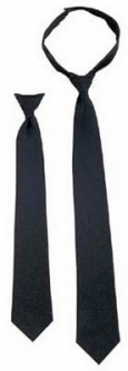 Police Issue Neckties - Velcro Brand Closure Black Ties