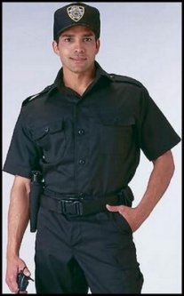 Military Or Police Tactical Short Sleeve Shirts - Black 2XL